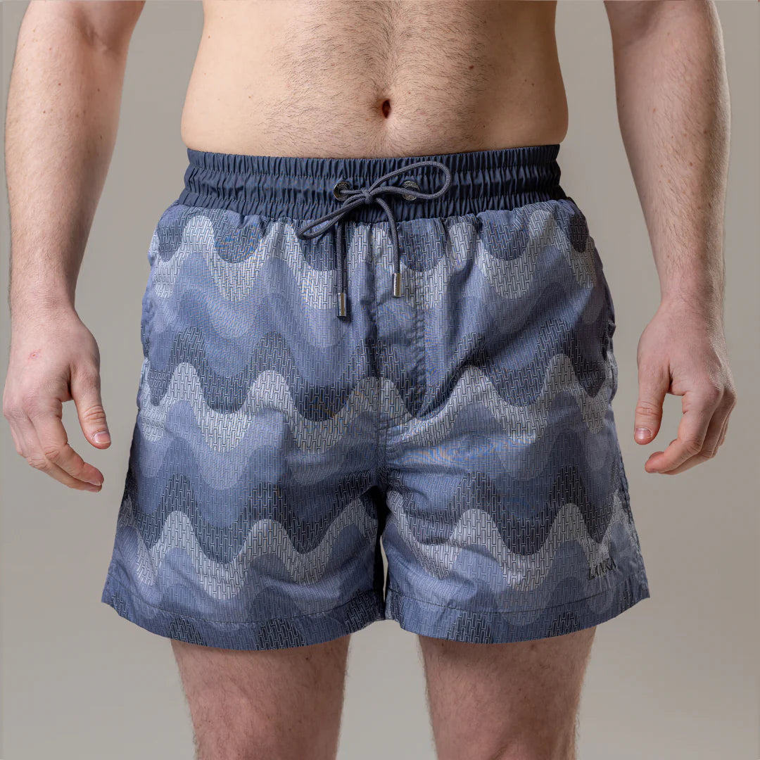 Lanka Small Wave Swim Shorts - Grey